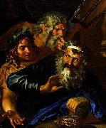 Girolamo Troppa Laomedon Refusing Payment to Poseidon and Apollo oil painting
